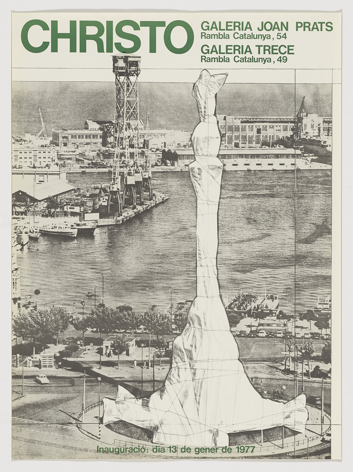 Galería Joan Prats - Galería Trece, 1977, Christo