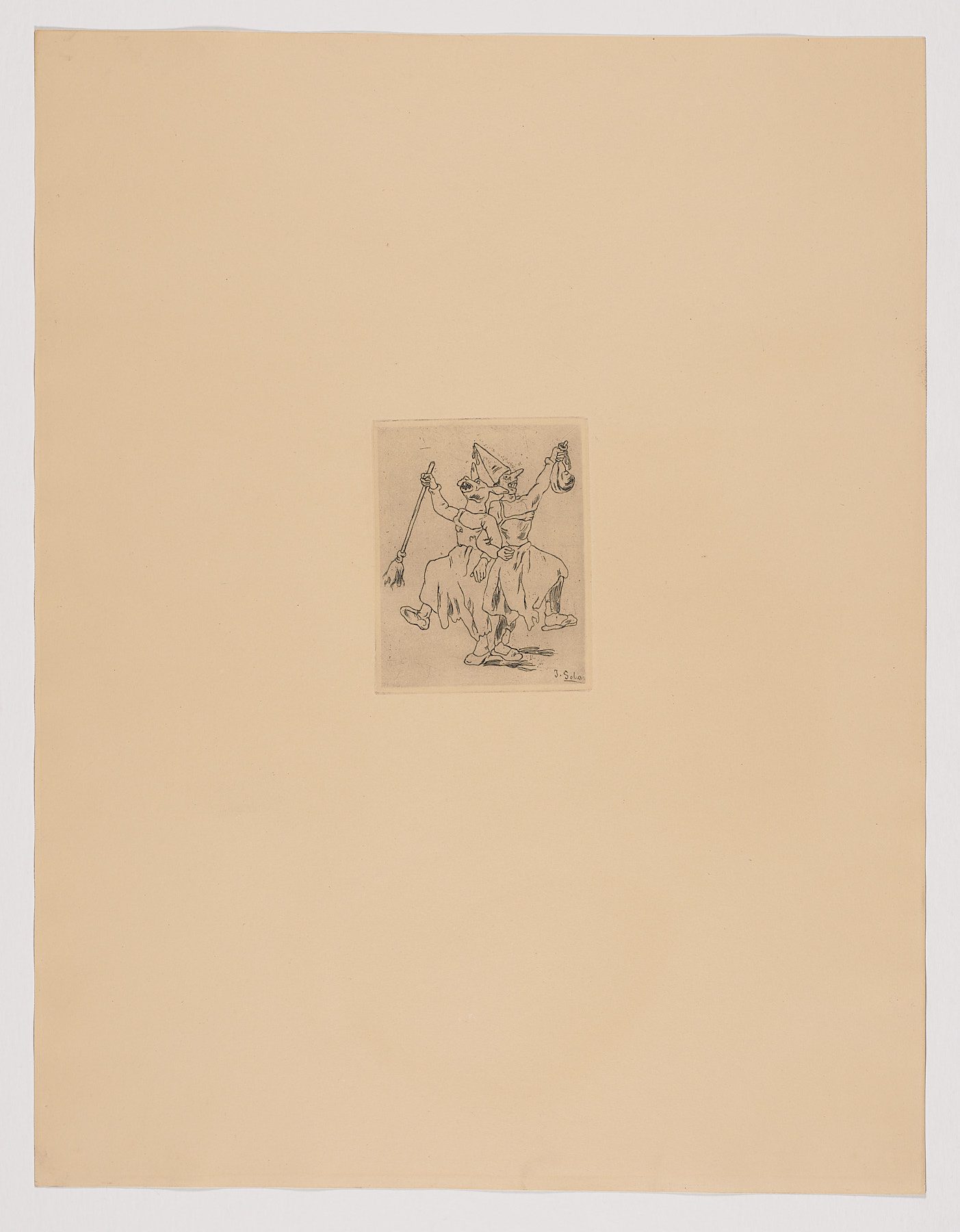 Máscaras bailando cogidas del brazo (Nº 19), José Gutiérrez Solano