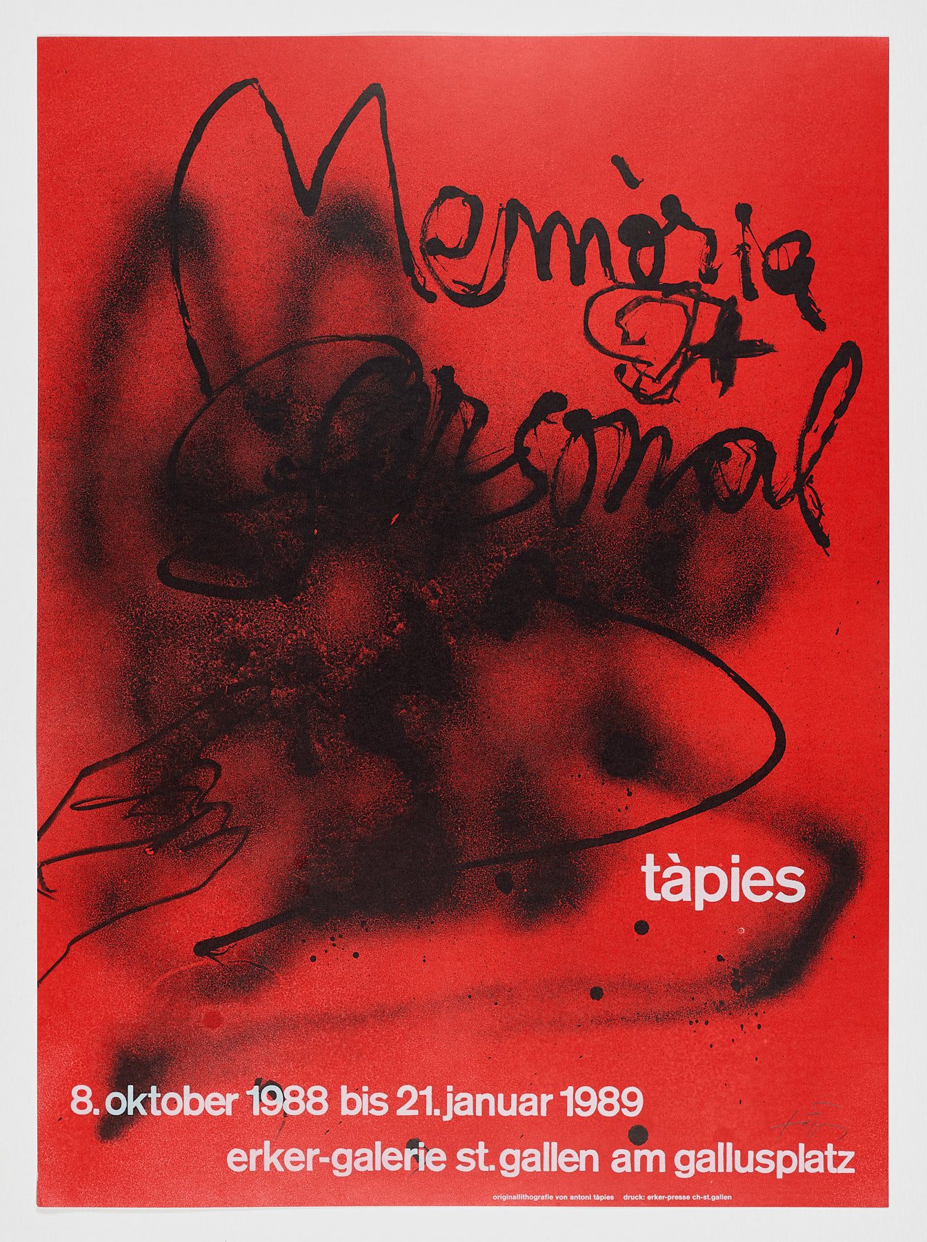 Erker-Galerie, 1988-1989, Antoni Tàpies