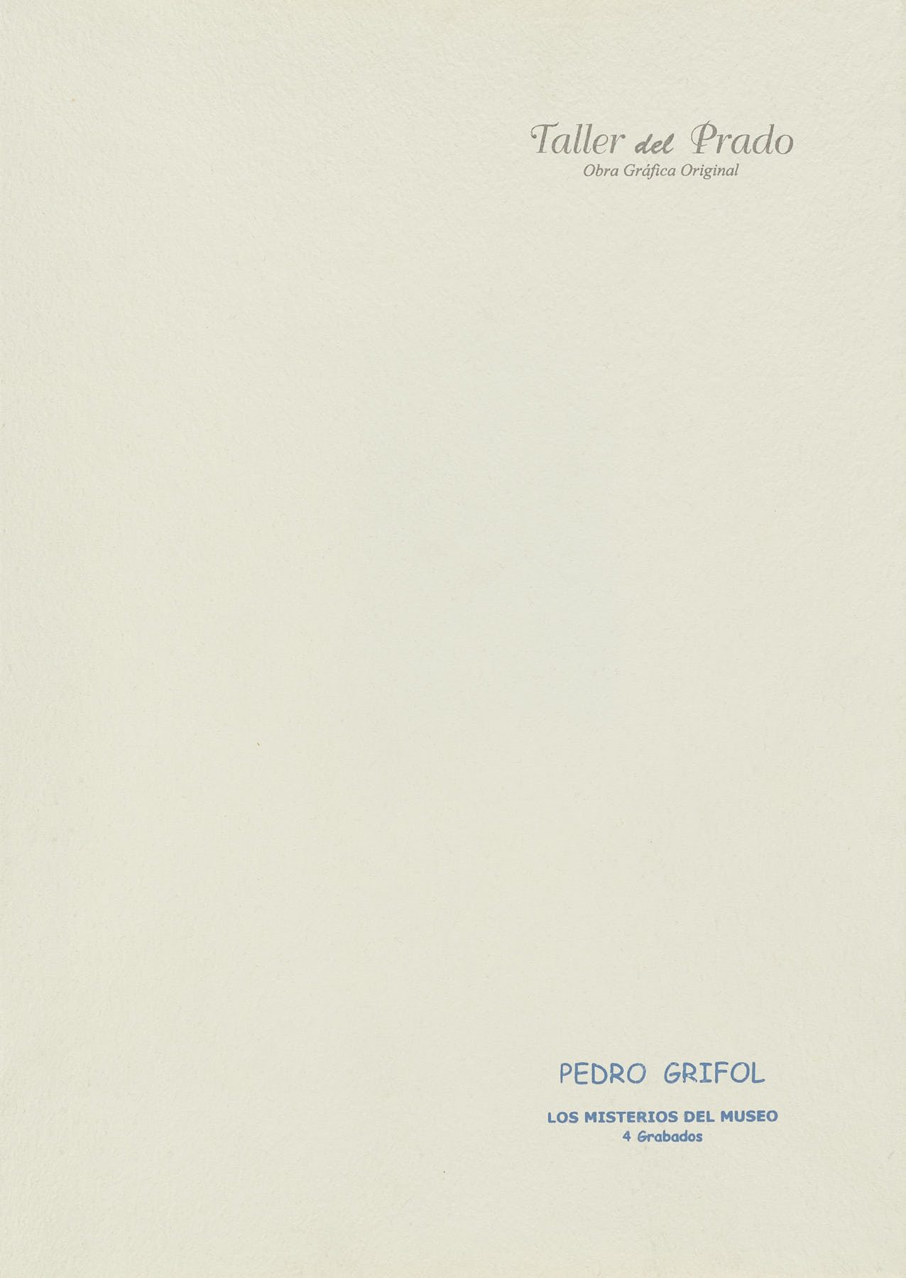 Los misterios del museo, 2005, Pedro Grifol