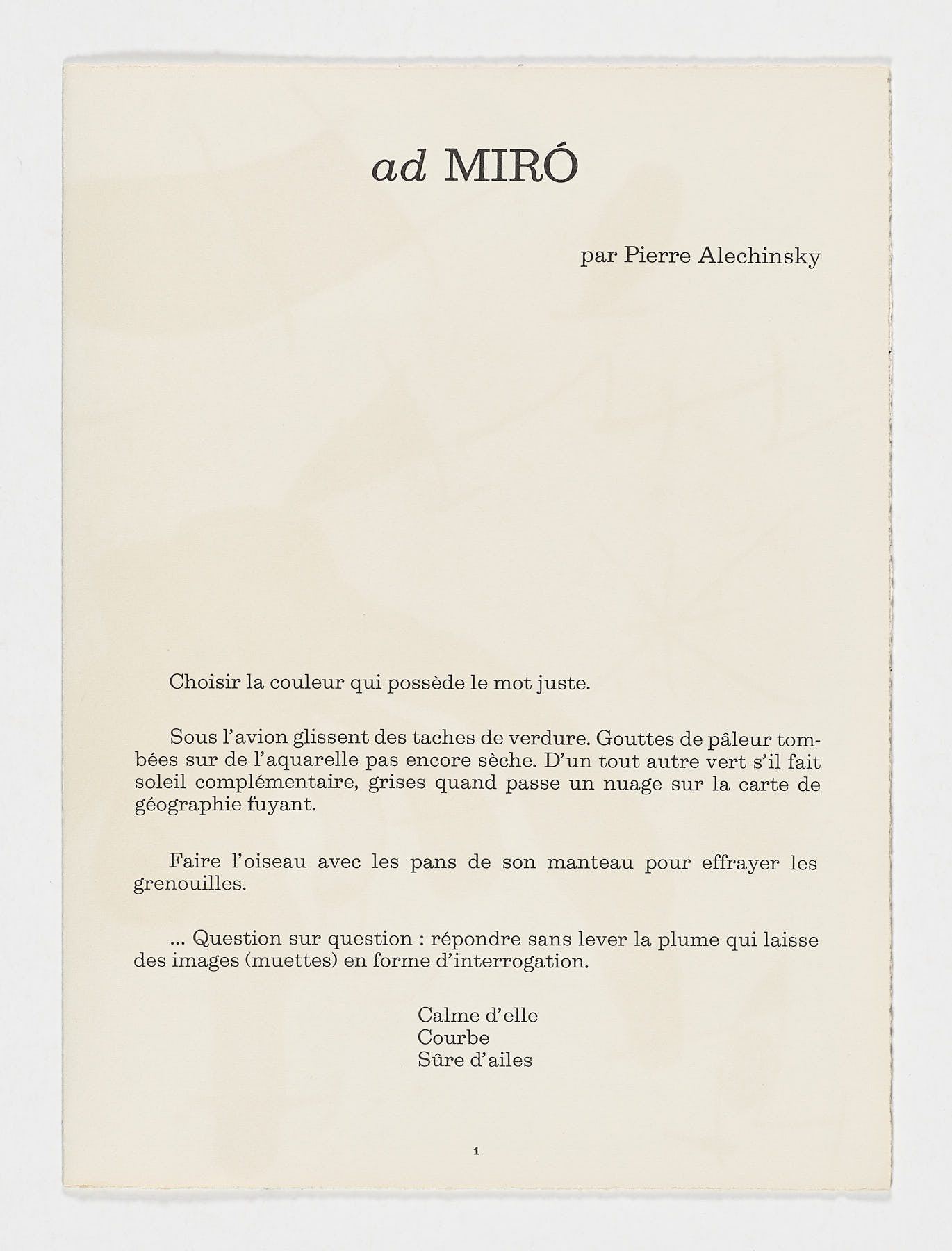 Derrière Le Miroir Nº193-194, 1971, Joan Miró