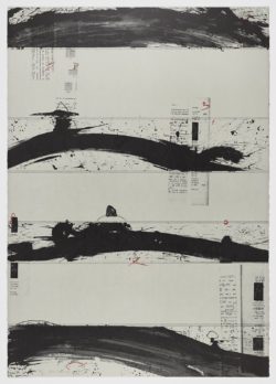 Cuatro manchas con fondo gris, Enrique Brinkmann