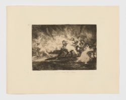 Escapan entre las llamas, Francisco de Goya