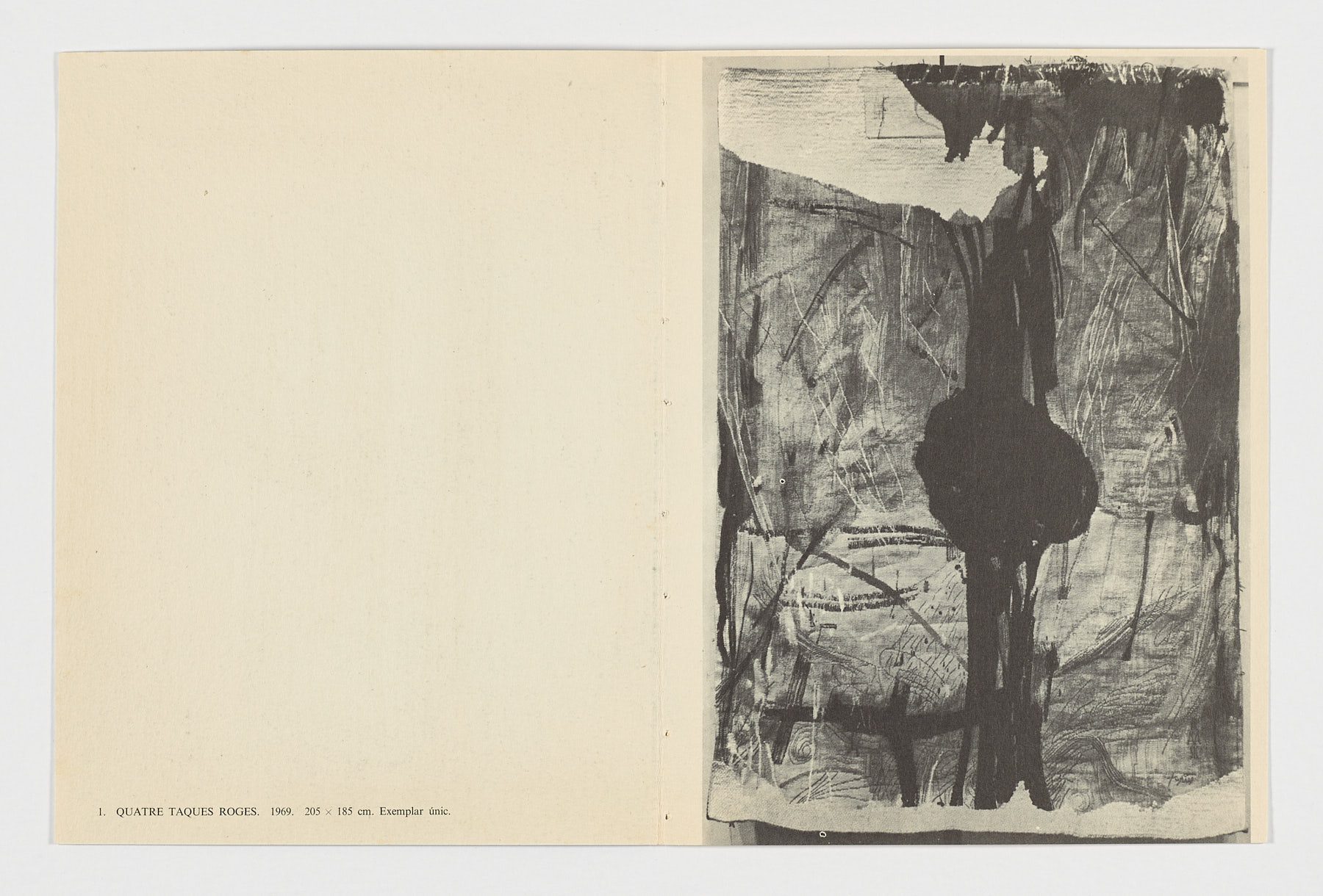 Frégoli, 1969, Antoni Tàpies (reverso)