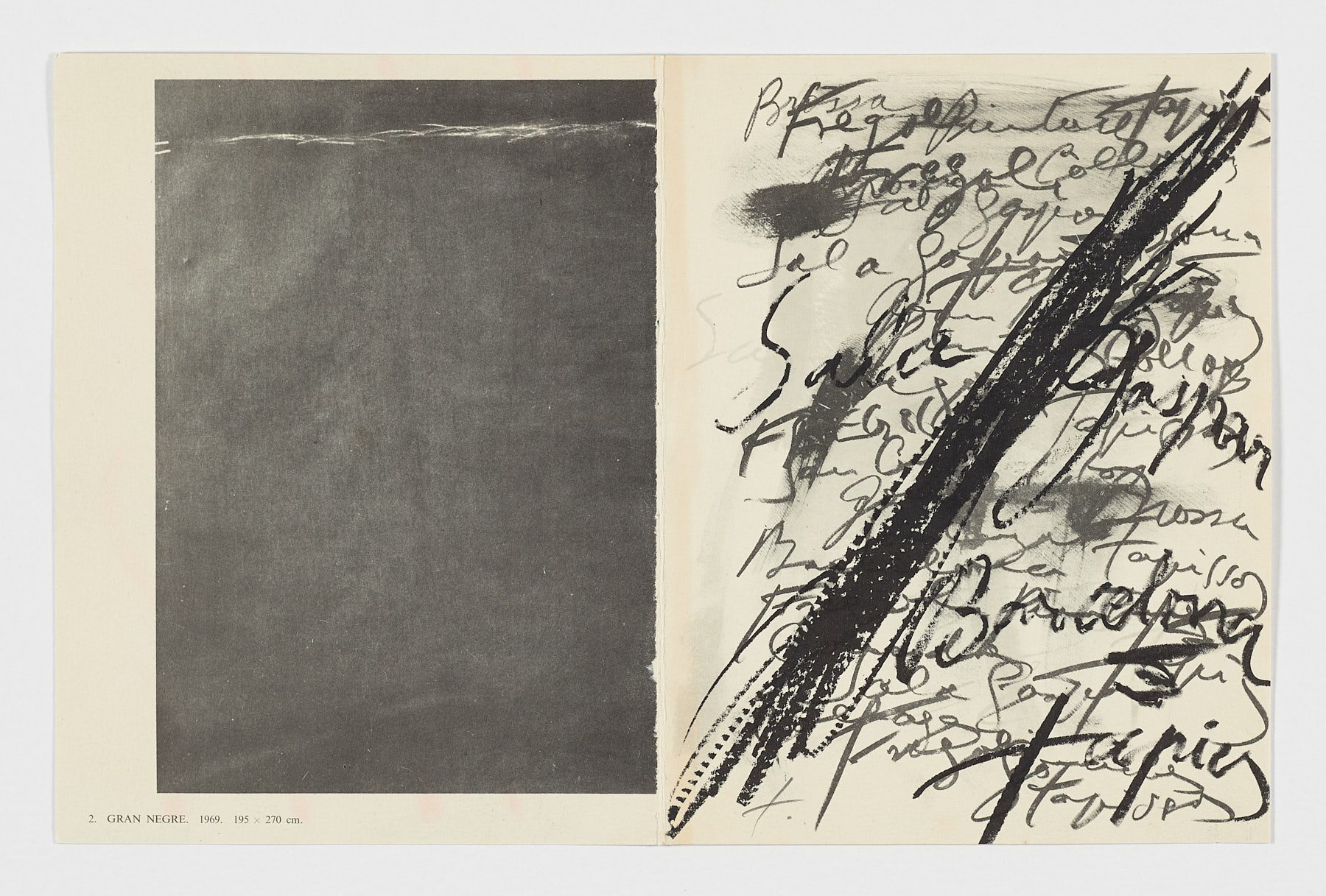 Frégoli, 1969, Antoni Tàpies (anverso)