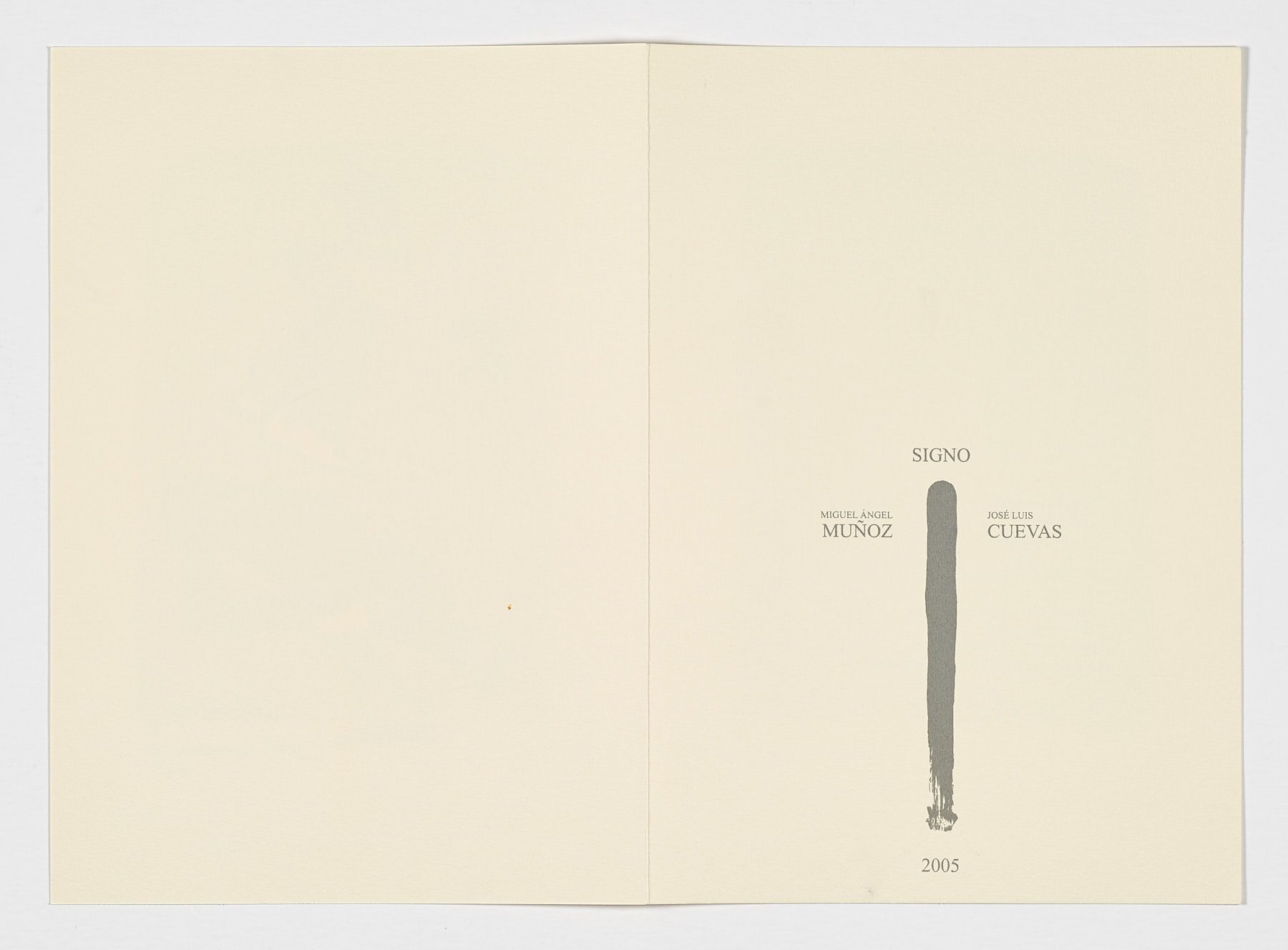 Signo, 2005, Migule Ángel Muñoz