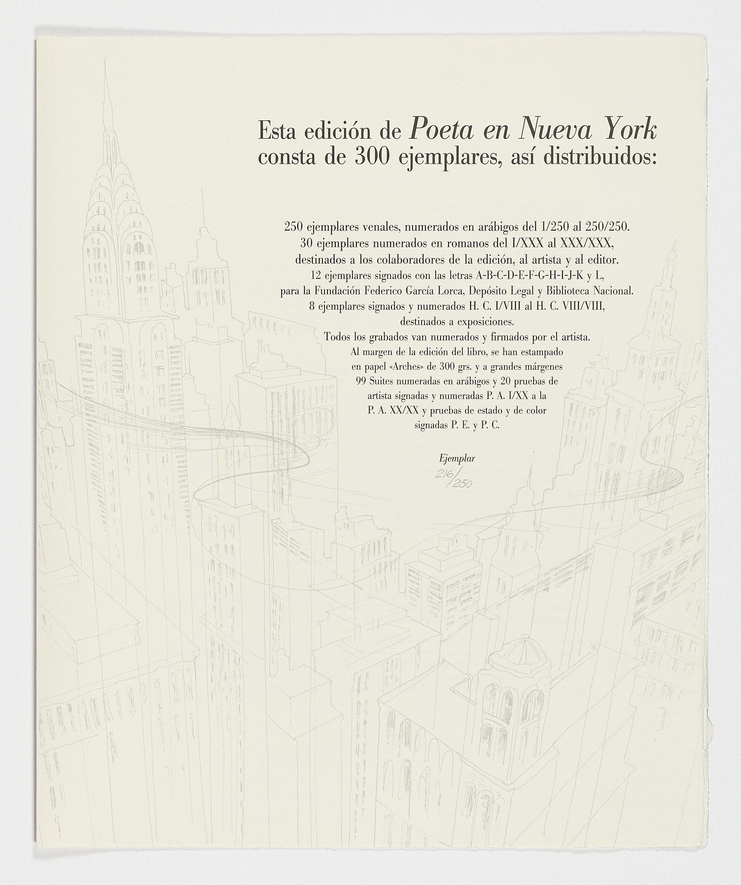 Poeta de Nueva York, 1988, Eduardo Naranjo