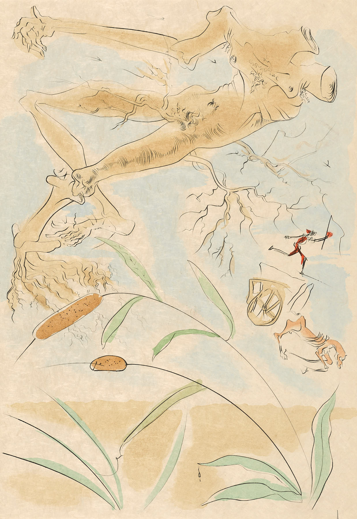 La Chêne et le Roseau, 1974, Salvador Dalí