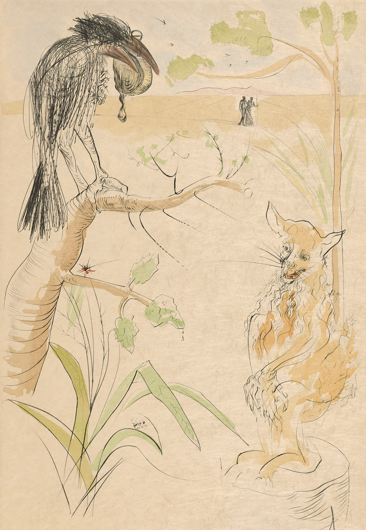Le Corbeau et le Renard, 1974, Salvador Dalí
