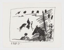 Citando el toro con la capa, 1961, Pablo Picasso