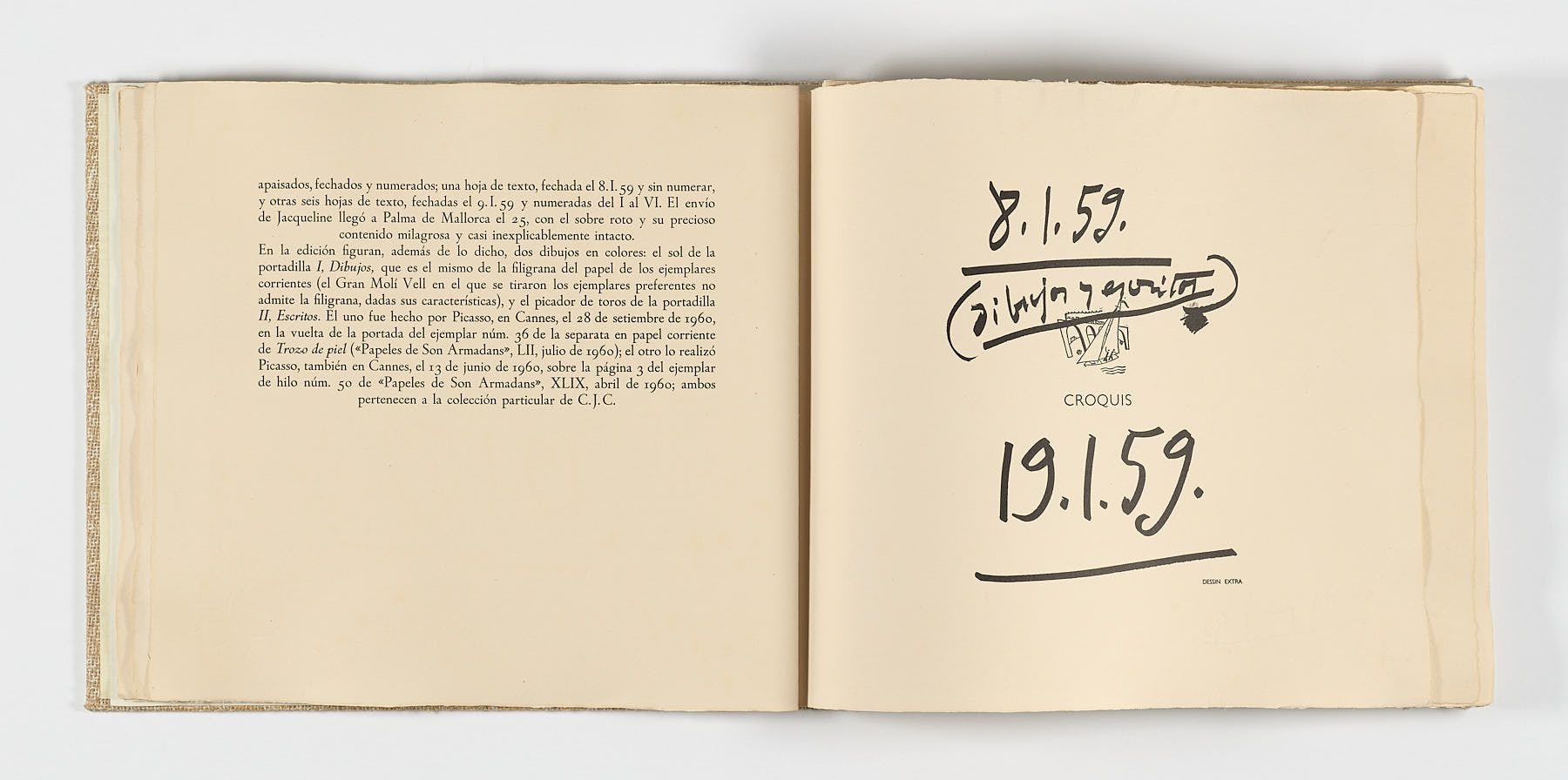 Dibujos y escritos, 1961, Pablo Picasso