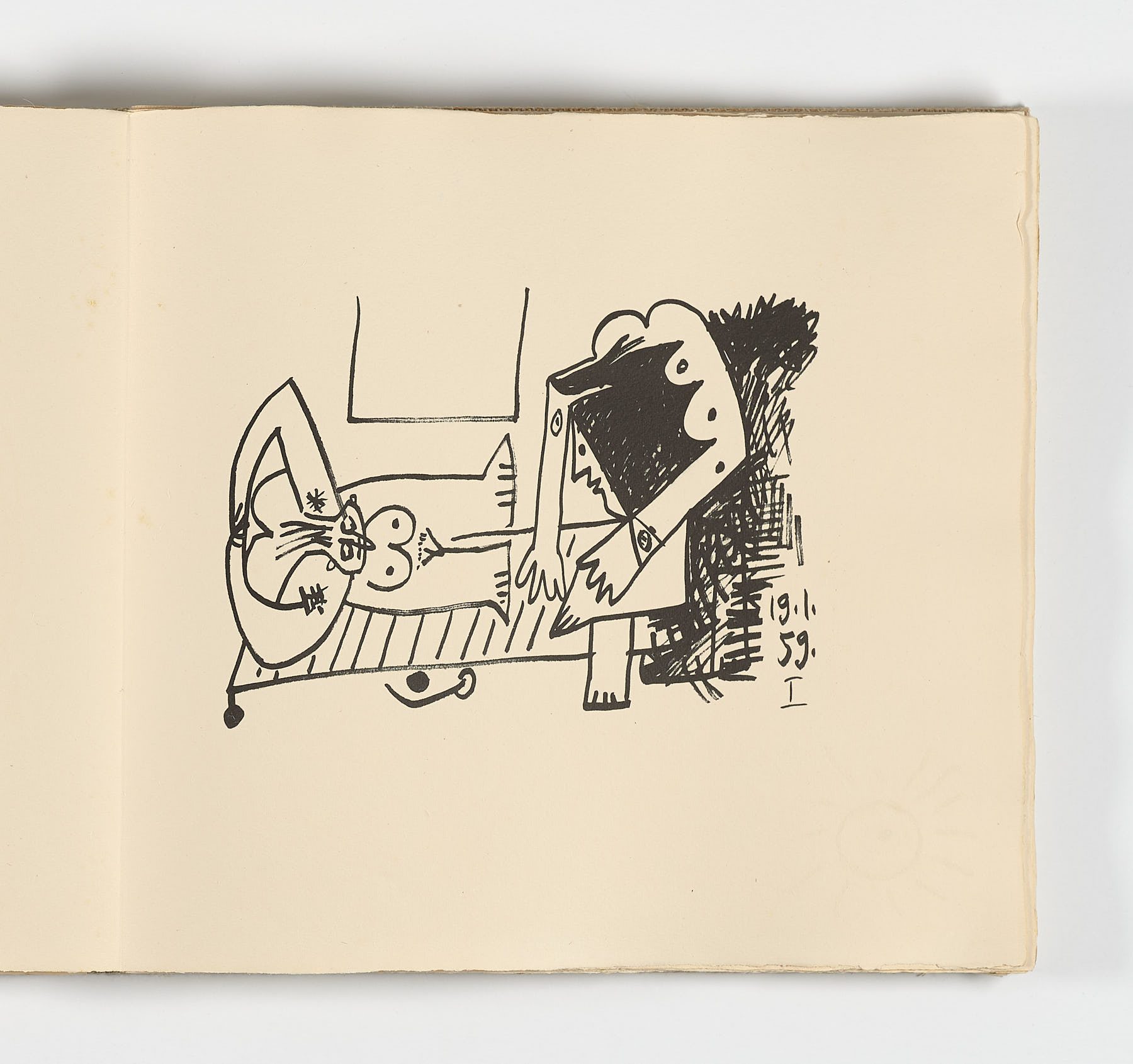 Dibujos y escritos, 1961, Pablo Picasso