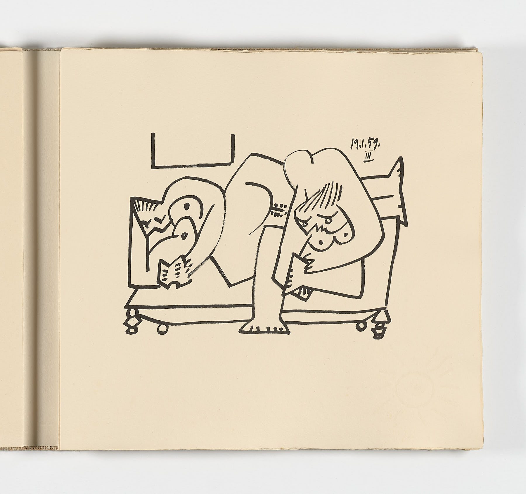 Dibujos y escritos, 1961, Pablo Picasso