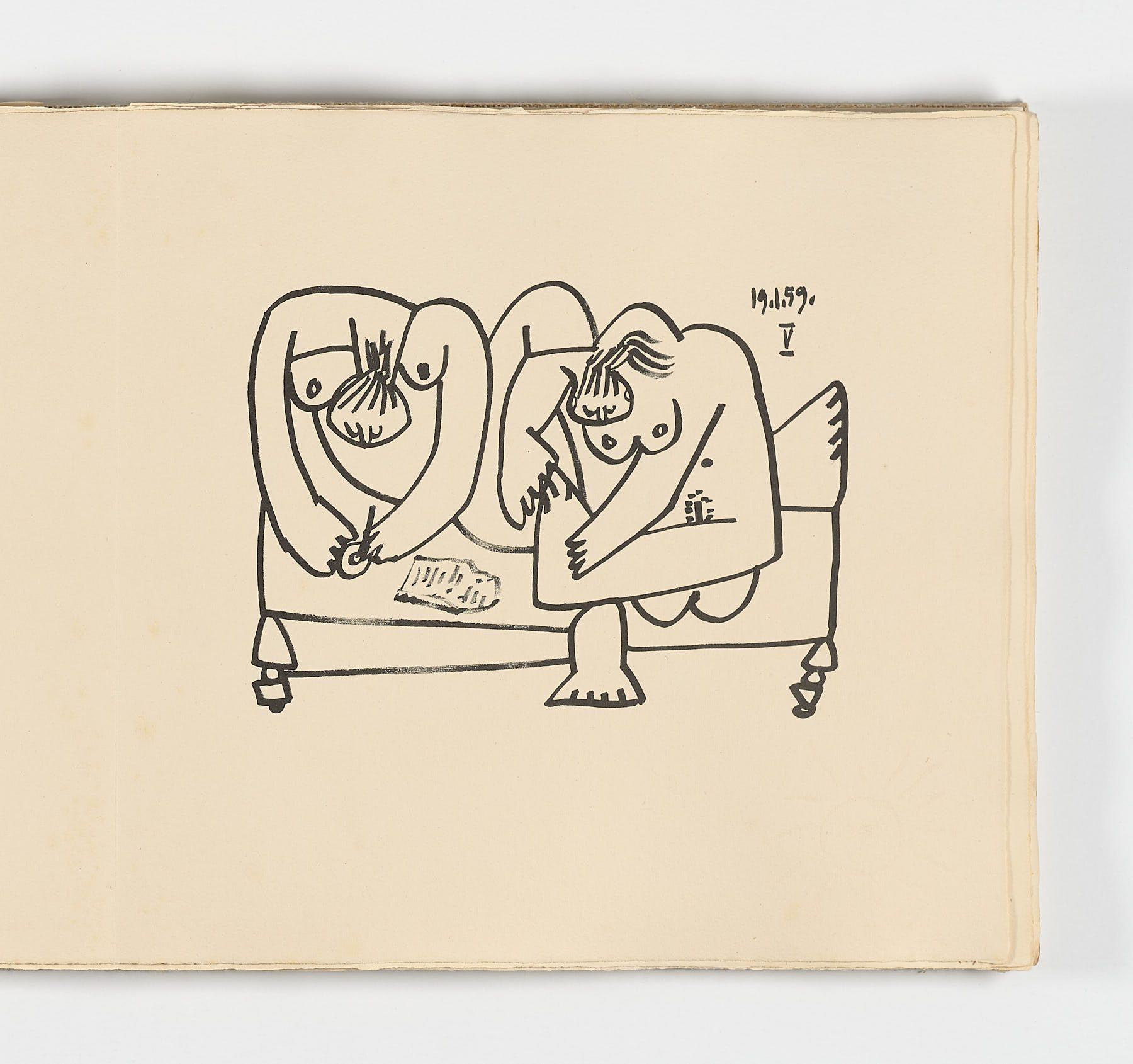 Dibujos y escritos, 1961, Pablo Picasso