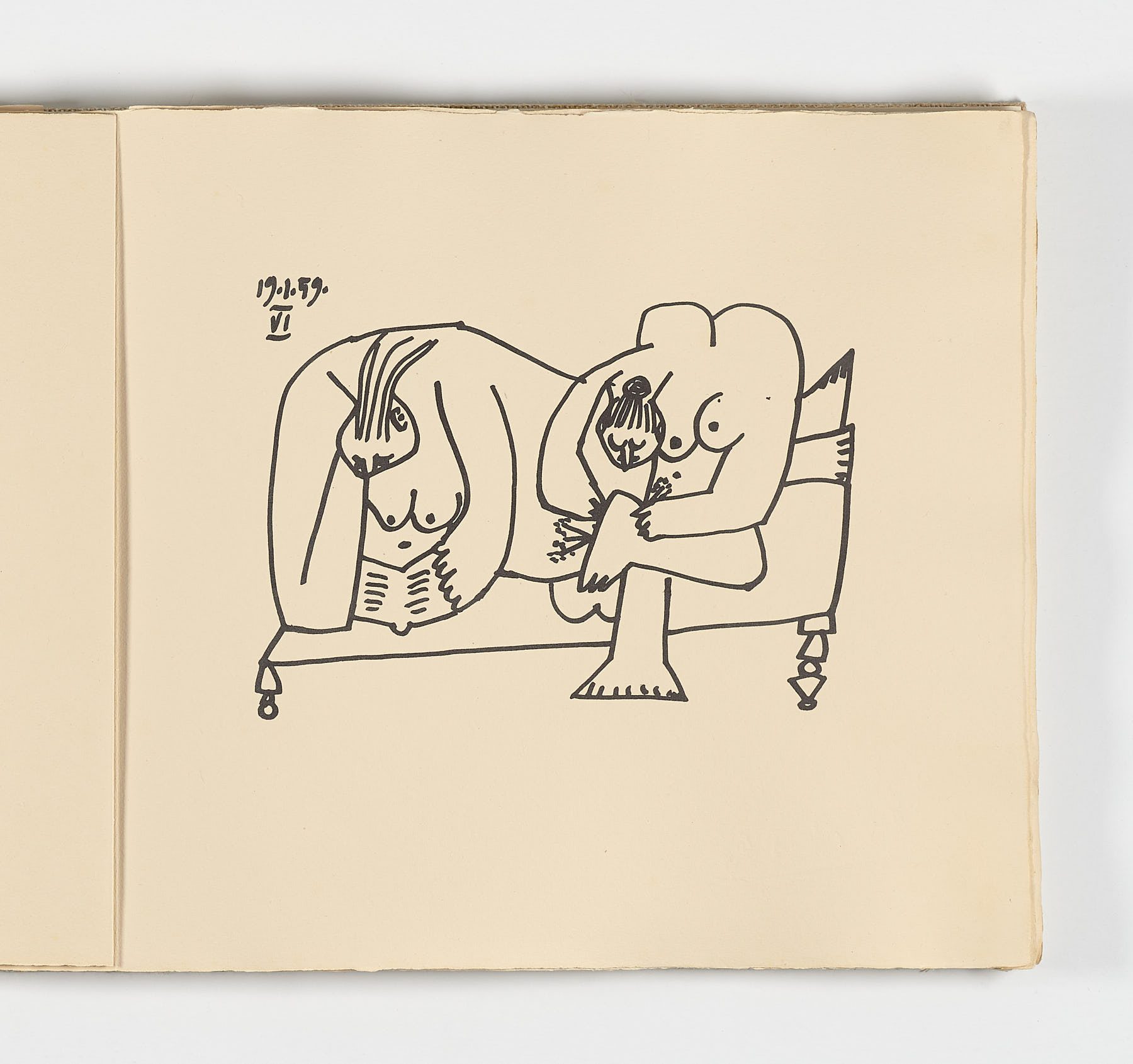 Dibujos y escritos, 1961, Pablo Picasso