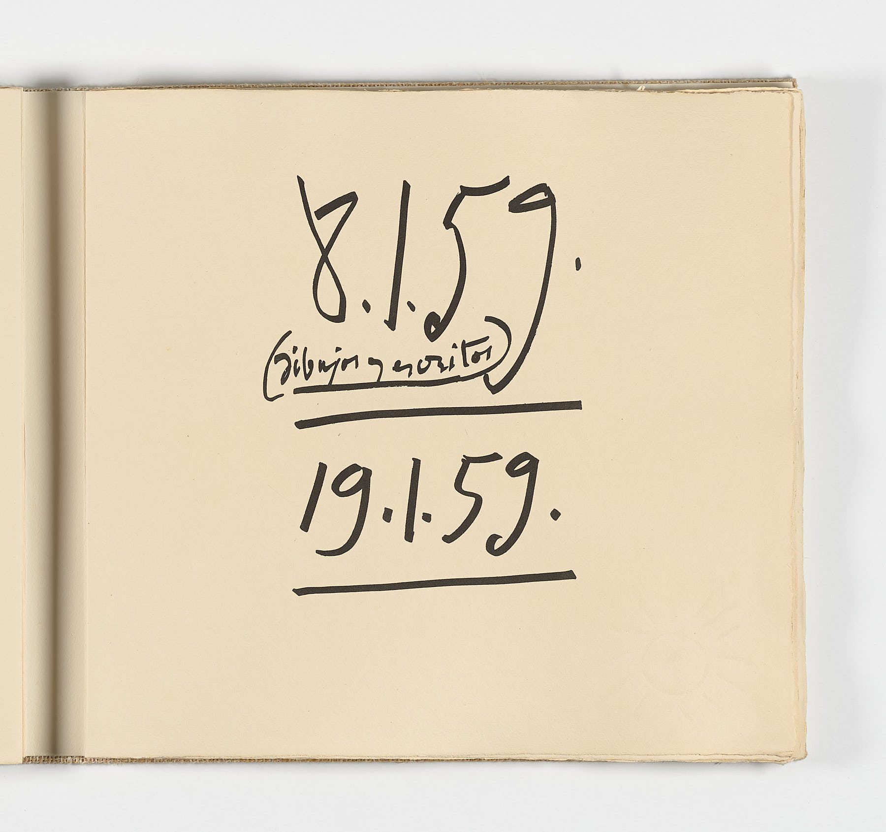 Dibujos y escritos, 1961, Pablo Picasso