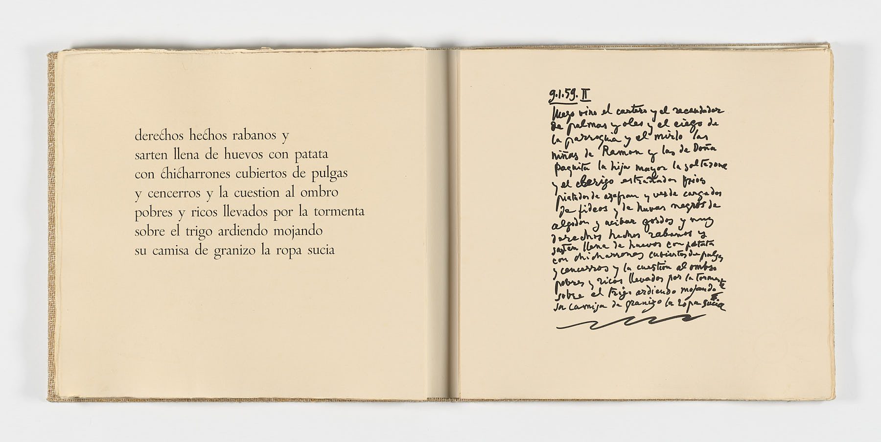 Dibujos y escritos, 1961, Pablo Picasso