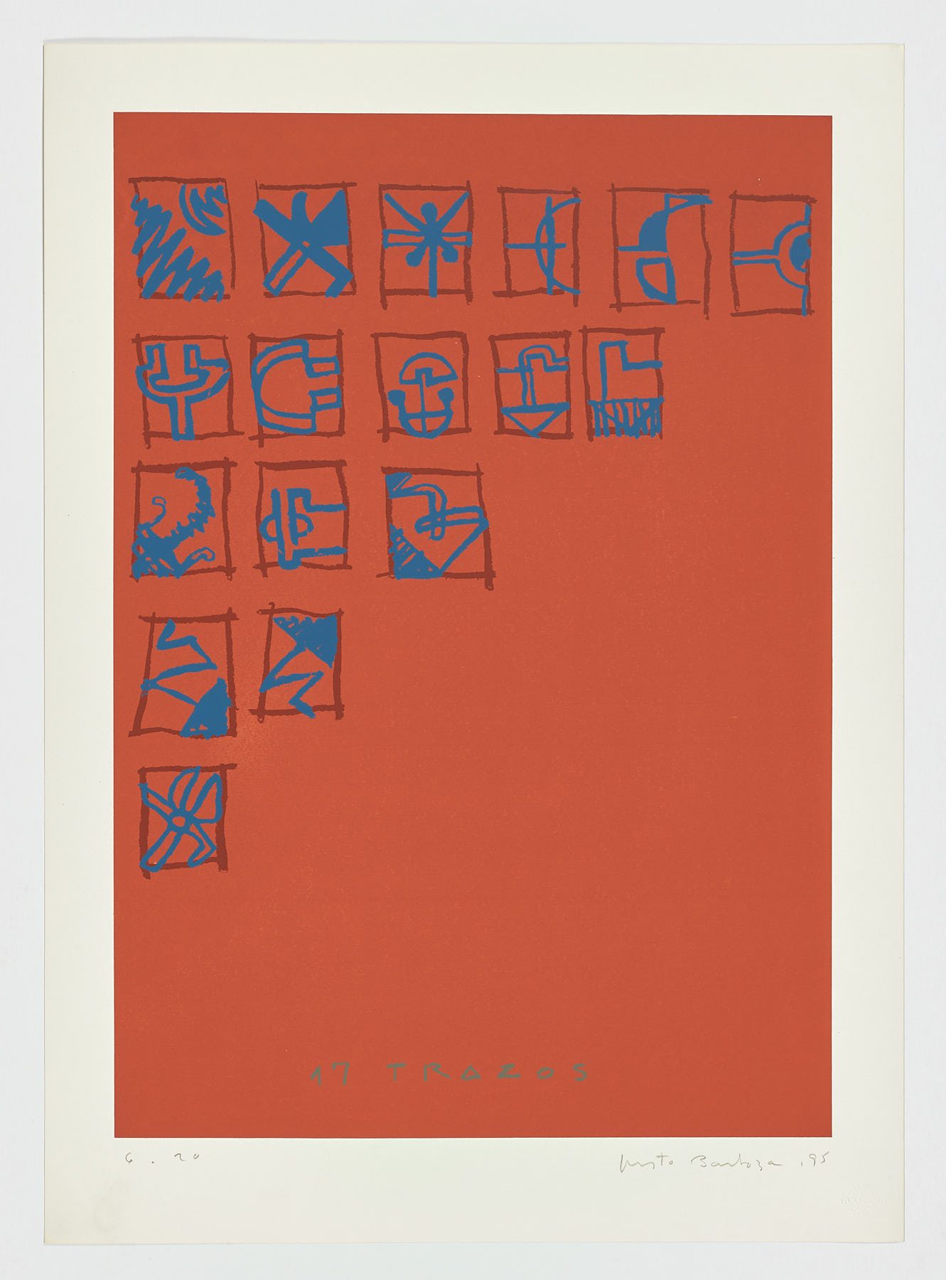 17 trazos, 1995, Justo Barboza