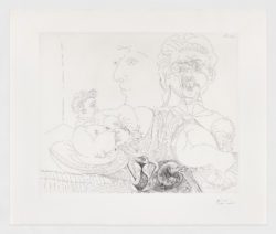 Vieja modelo posa como la joven odalisca. La doble mirada del pintor (State III), 1975, Pablo Picasso