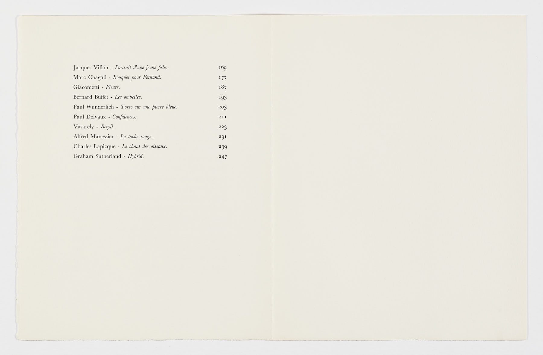 Souvenirs et Portraits D'Artistes, 1972, varios artistas