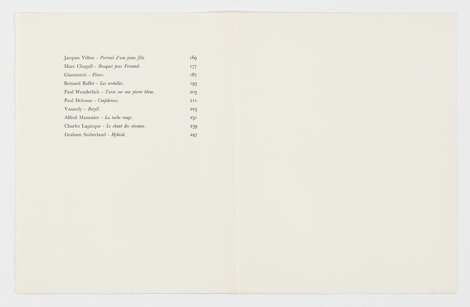 Souvenirs et Portraits D'Artistes, 1972, varios artistas