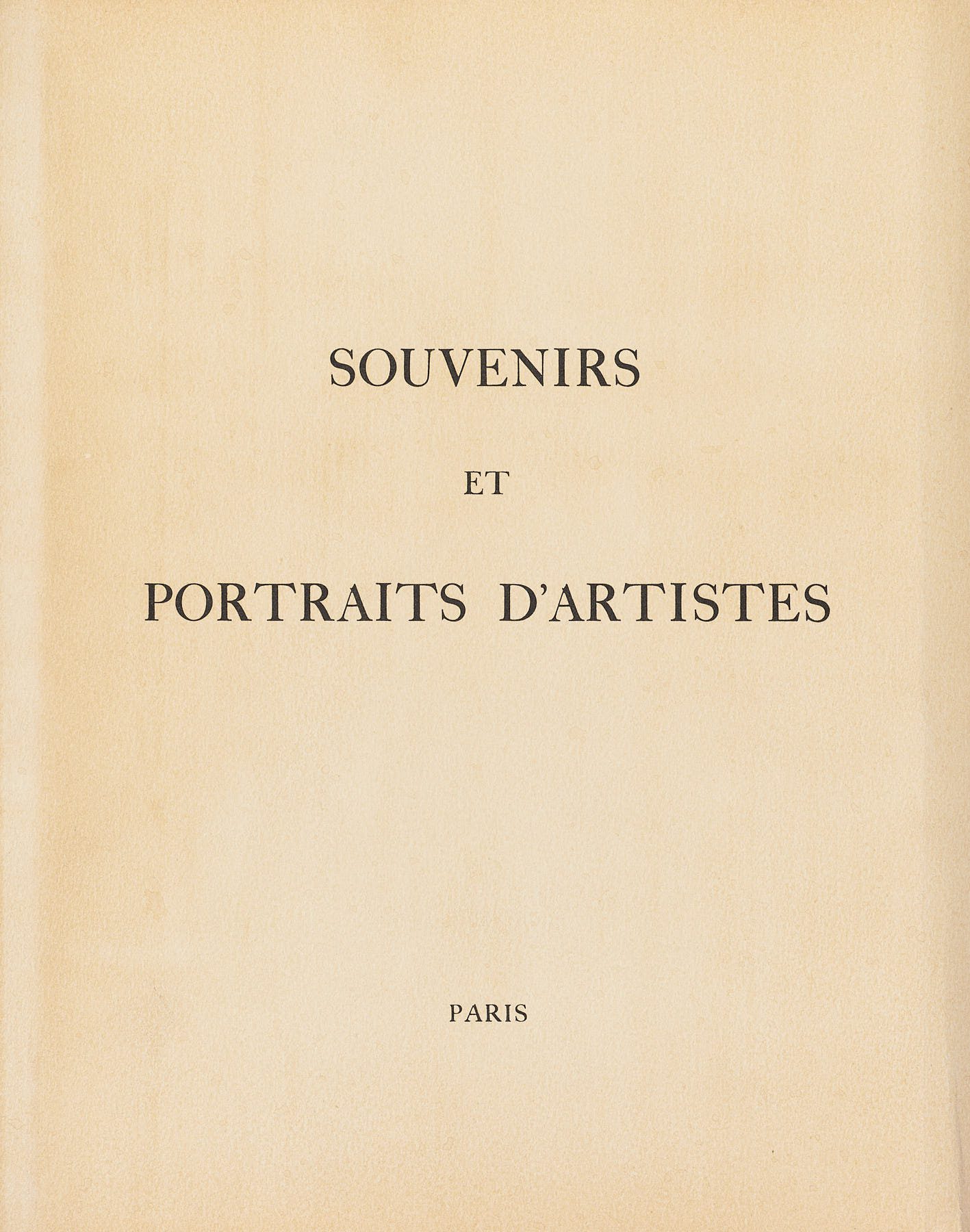 Souvenirs et Portraits D'Artistes, 1972, varios artistas
