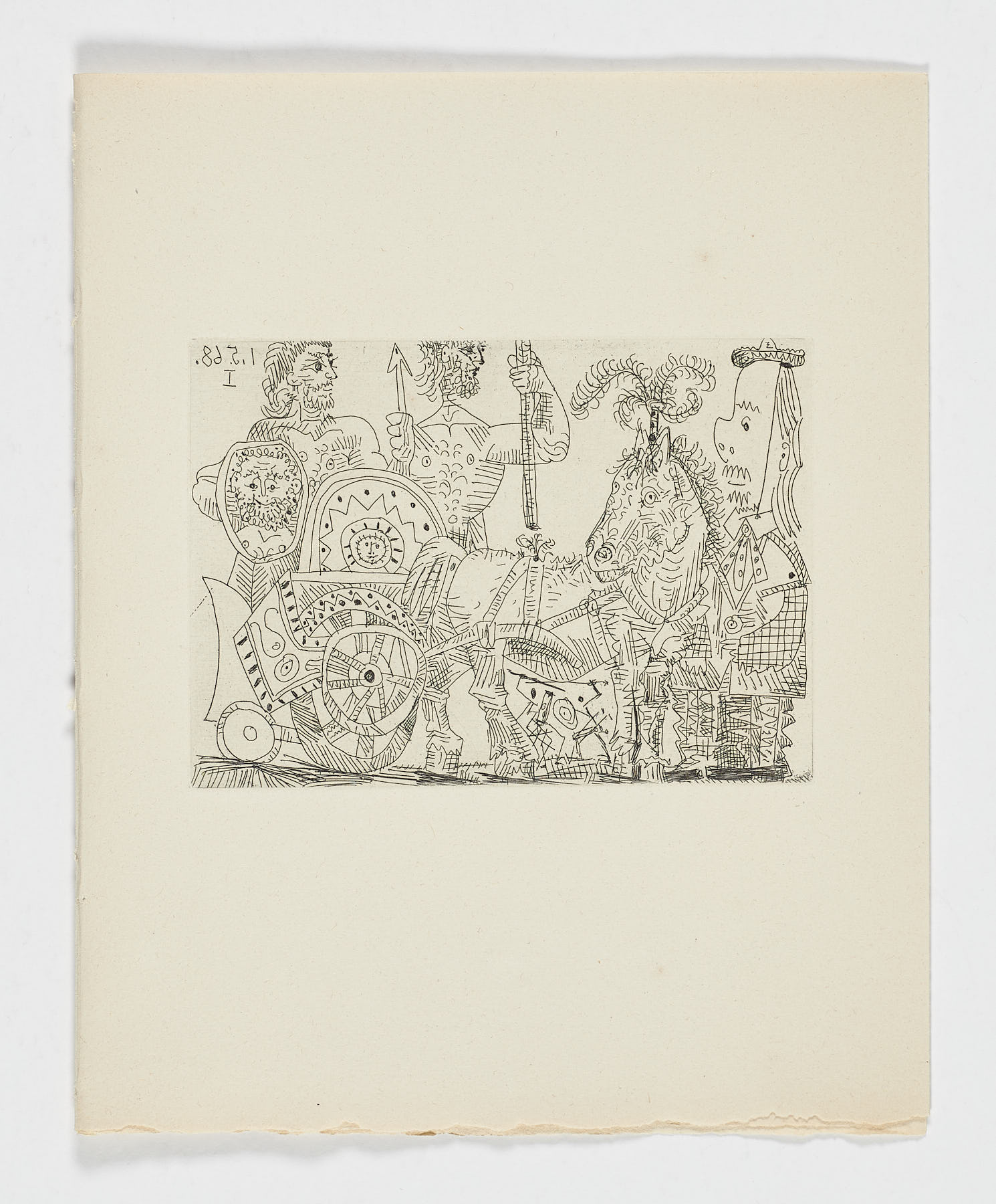 Circo: carro romano y payaso, 1968, Pablo Picasso