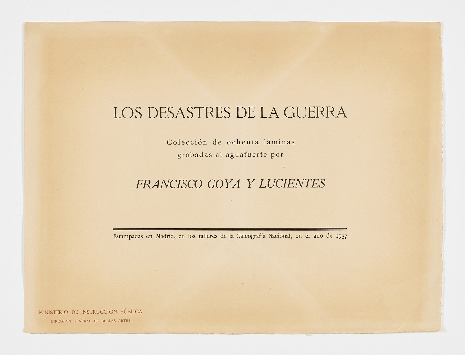 Los desastres de la guerra (7ª edición), 1937, Francisco de Goya
