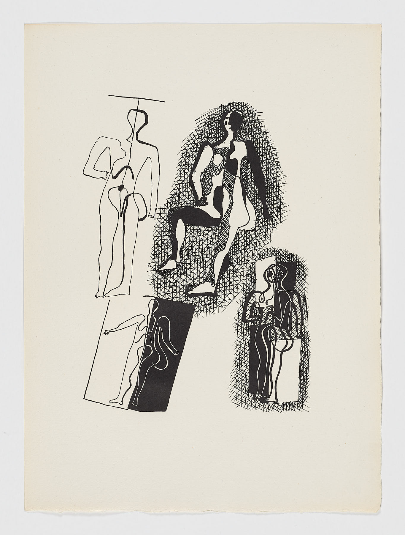 21 dessins de Picasso (Hélène Chez Archimède), 1955, Pablo Picasso