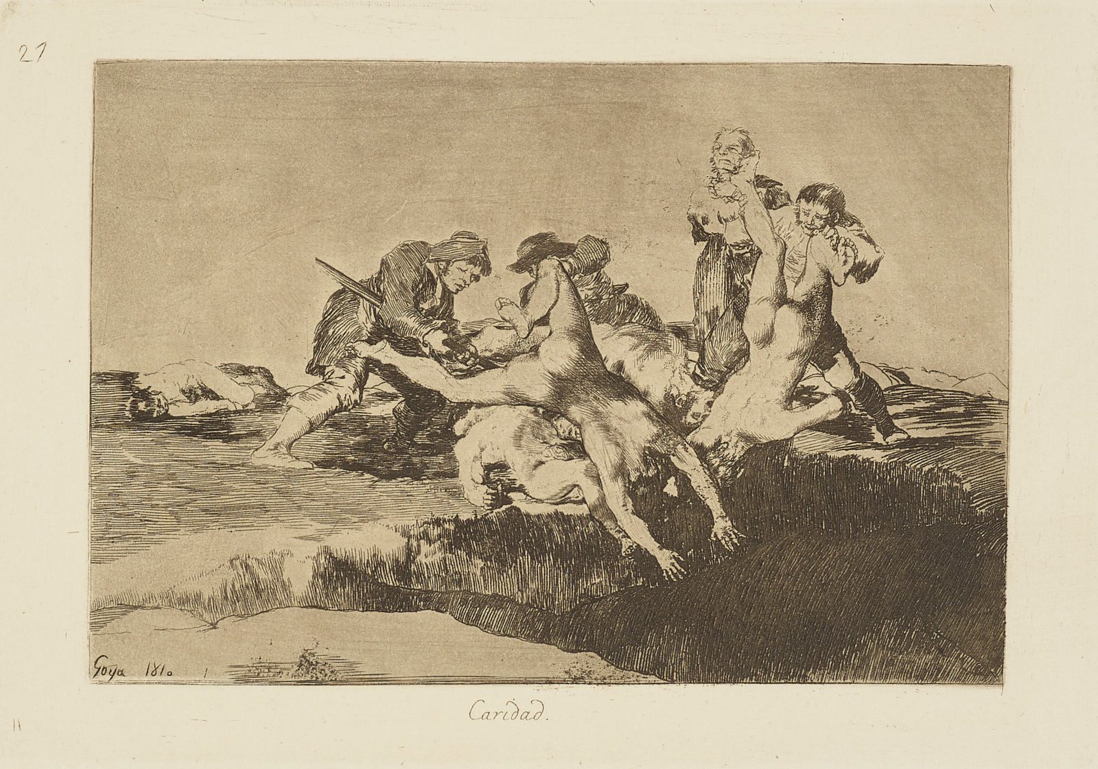 Caridad (Desastres de la guerra. Estampa 27), Francisco de Goya