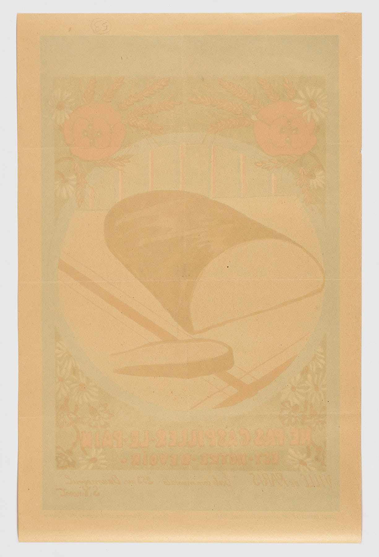 Ne pas gaspiller le pain est notre devoir, 1916, S. Vincent