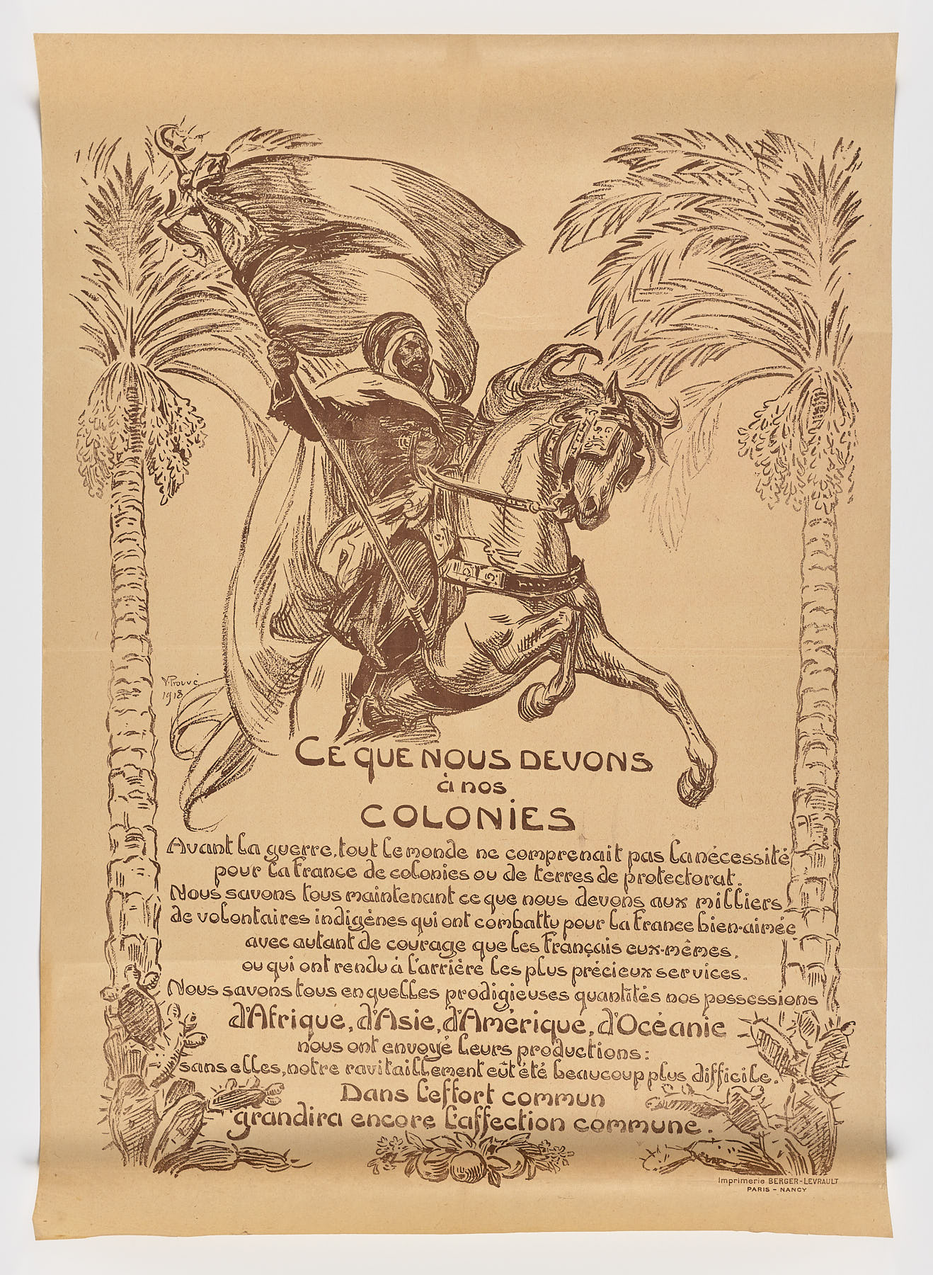 Ce que nous devons à nos colonies, 1918, Victor Prouvé