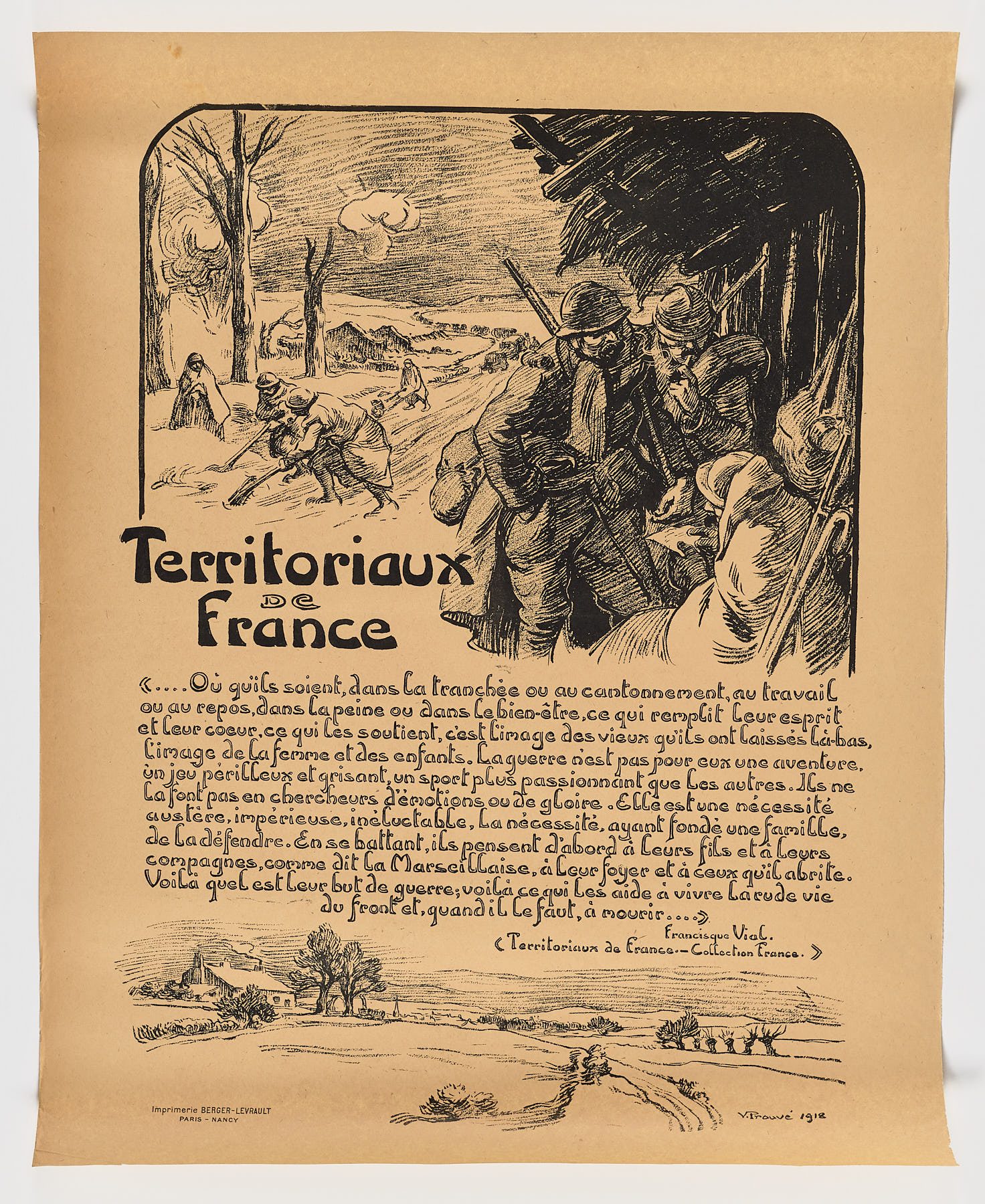 Territoriaux de France, 1918, Victor Prouvé