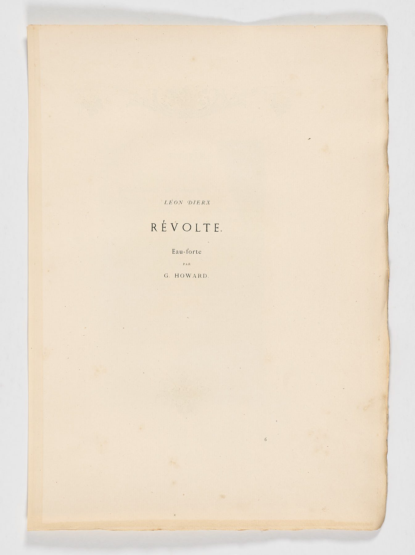 Révolte, G.Howrd