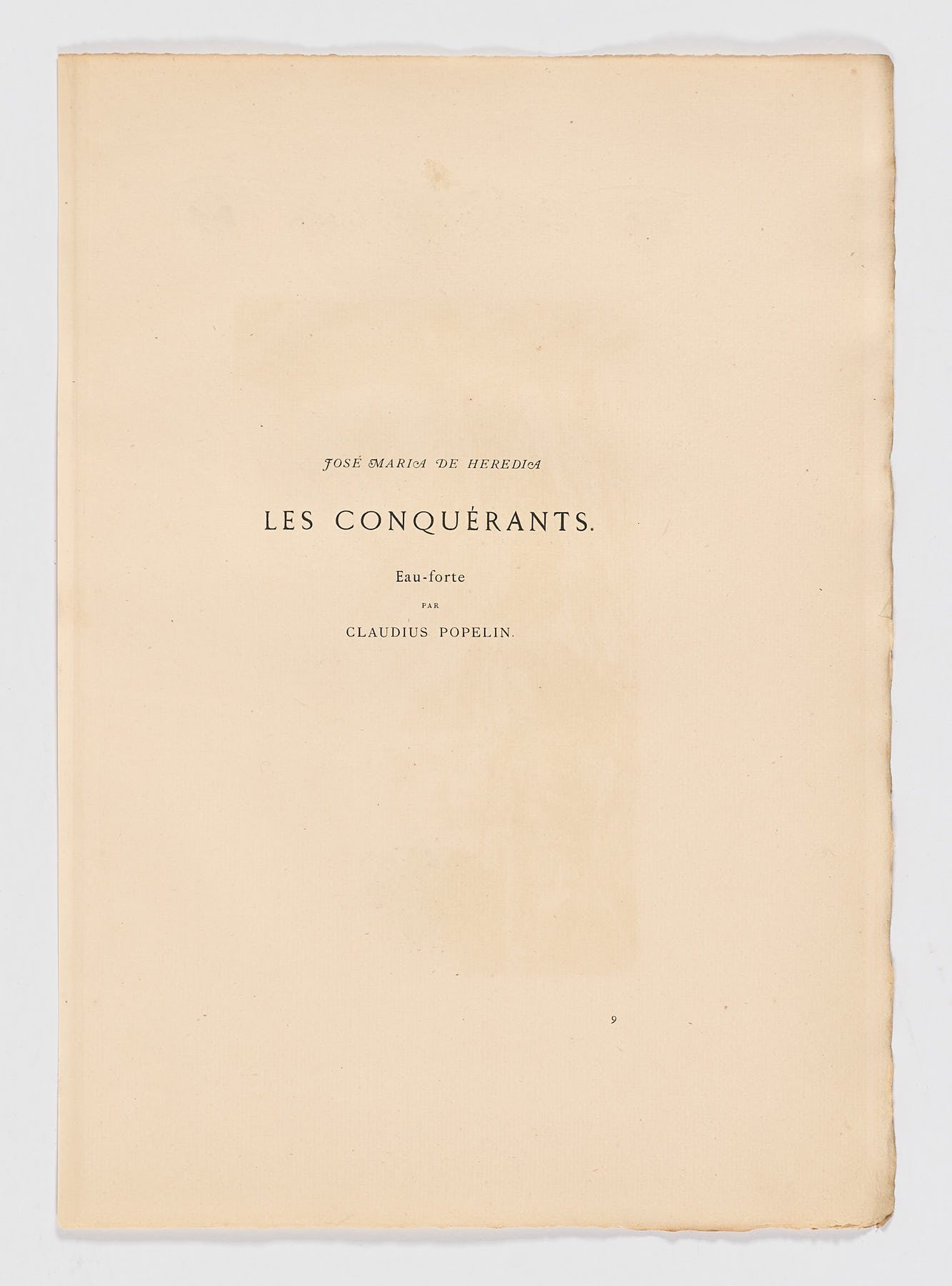 Les conquérants, Claudius Popelin
