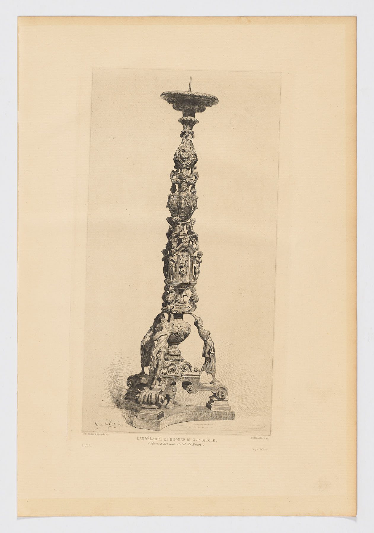 Candélabre en bronze du XVIe siècle