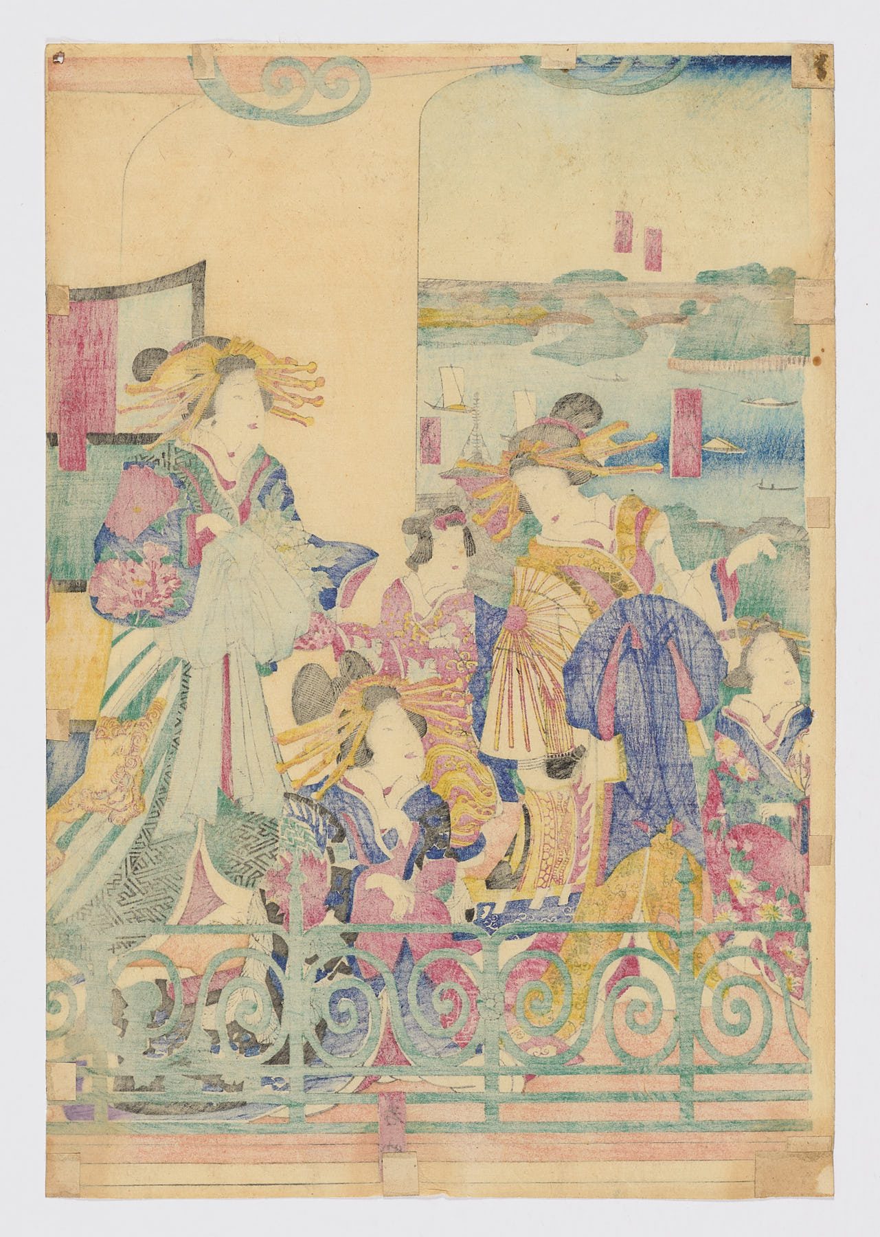 Yokohama Honchō... ni Miyozaki... kenkin zu — «Vista detallada de Yokohama Honchō y el barrio de placer de Miyozaki» - Imagen 2