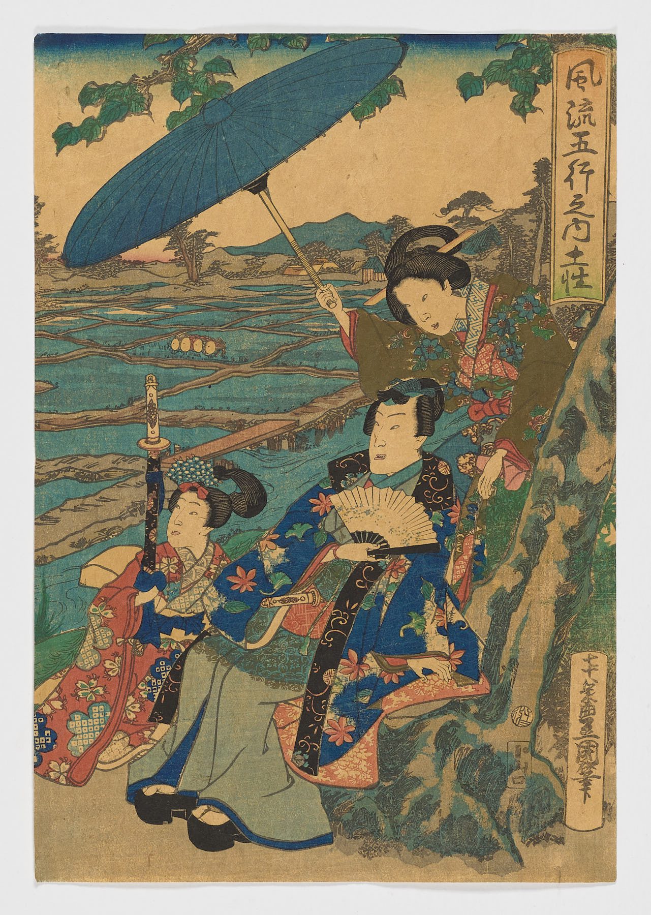 Fūryū Gogyō Gokō Dosei, Utagawa Kunisada (Toyokuni III)