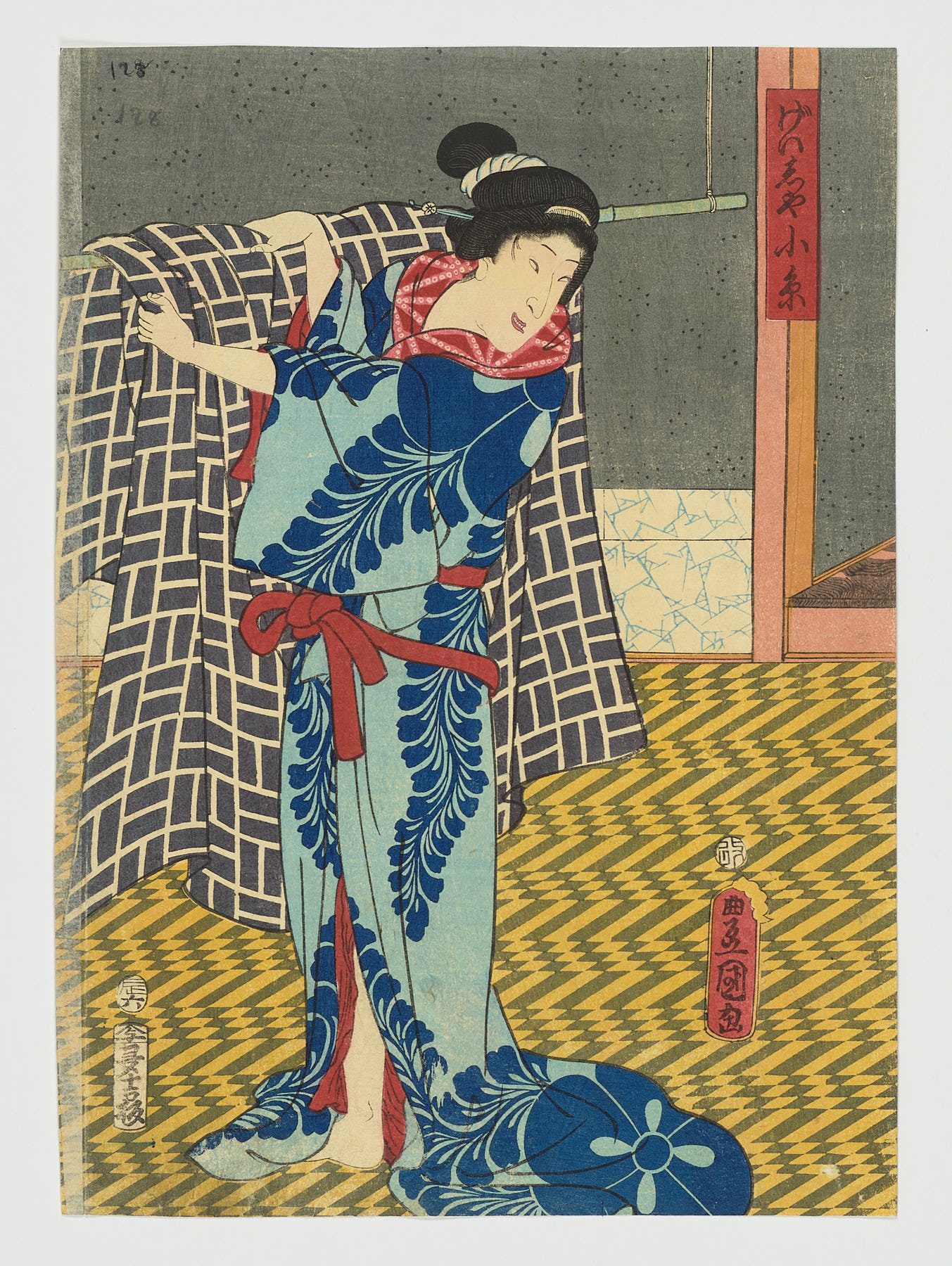 Bandô Shûka I como Geisha Koito, Utagawa Kunisada (Toyokuni III)