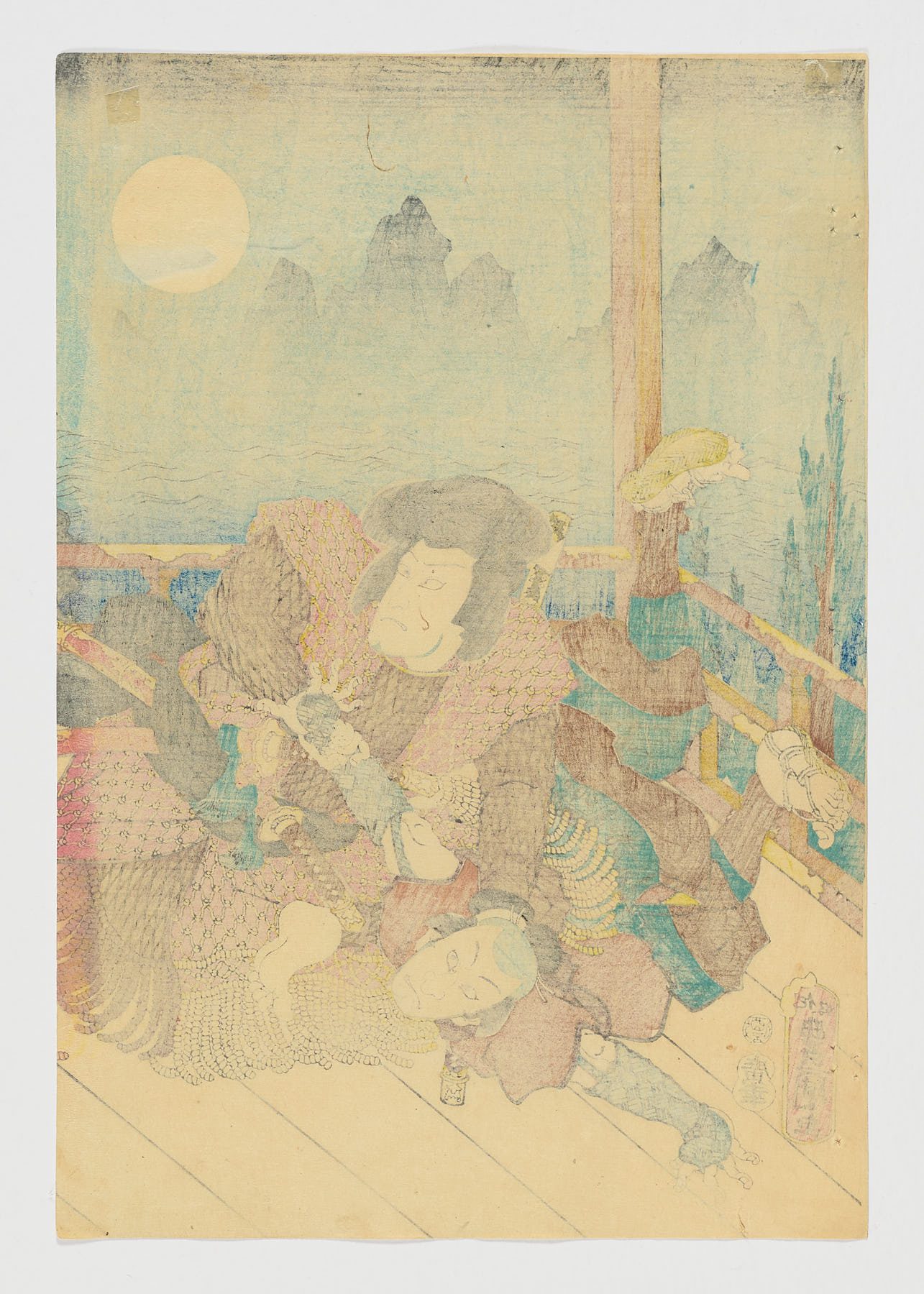 Escena de teatro kabuki, Utagawa Kunisada (Toyokuni III)