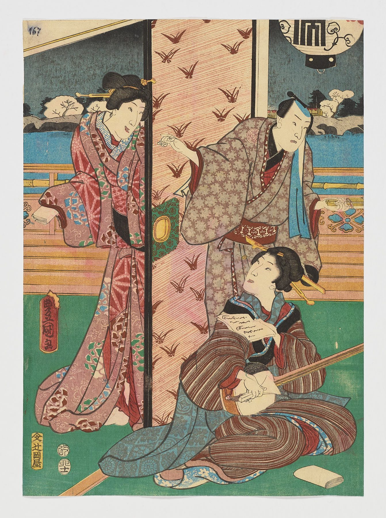 Escena de teatro kabuki, Utagawa Kunisada (Toyokuni III)