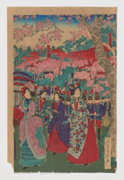 Ueno kõen kaika no zu, Toyohara Chikanobu