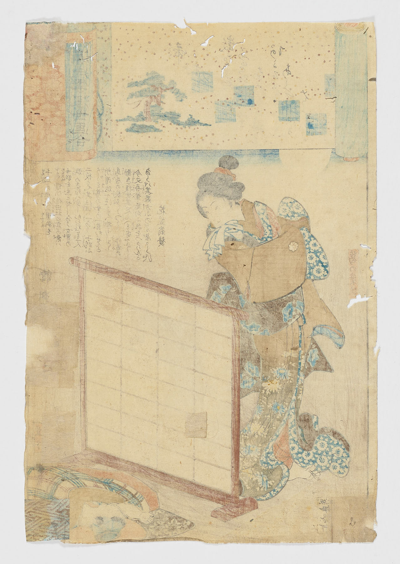 Hahakigi (Árbol de escoba número 2) / Genji kumo ukiyoe awase, Utagawa Kuniyoshi