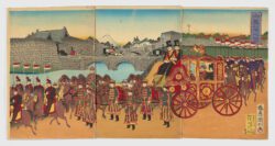 Go-hōren no zu «Vista del carruaje imperial del Fénix», Utagawa Kunitoshi (1847–1899)