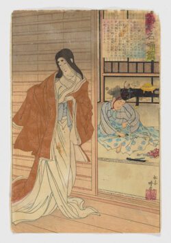La esposa de Kusunoki Masashige, Adachi Ginko (activo entre 1874 y 1897)