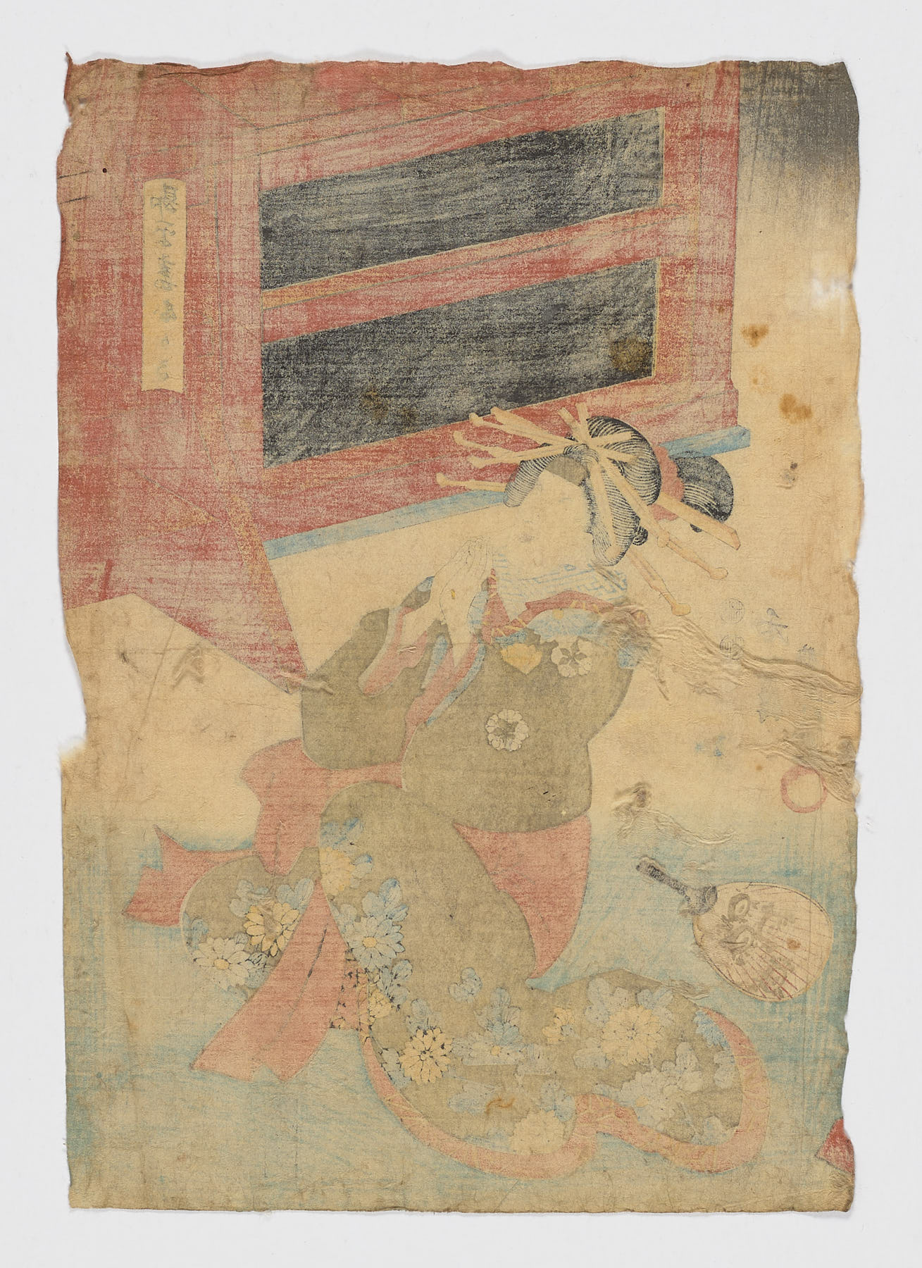Mujer rezando, Utagawa Kunisada (Toyokuni III)