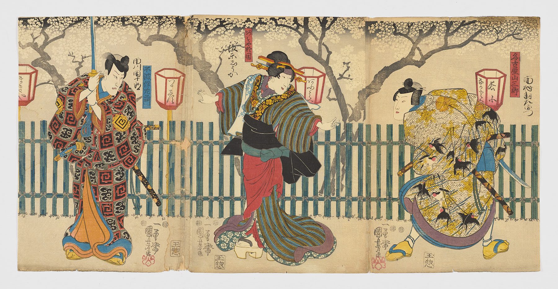 Fubuki Tomoeemon, Nagoya San-saku, Izumi y su tierra, Utagawa Kuniyoshi (1798-1861)