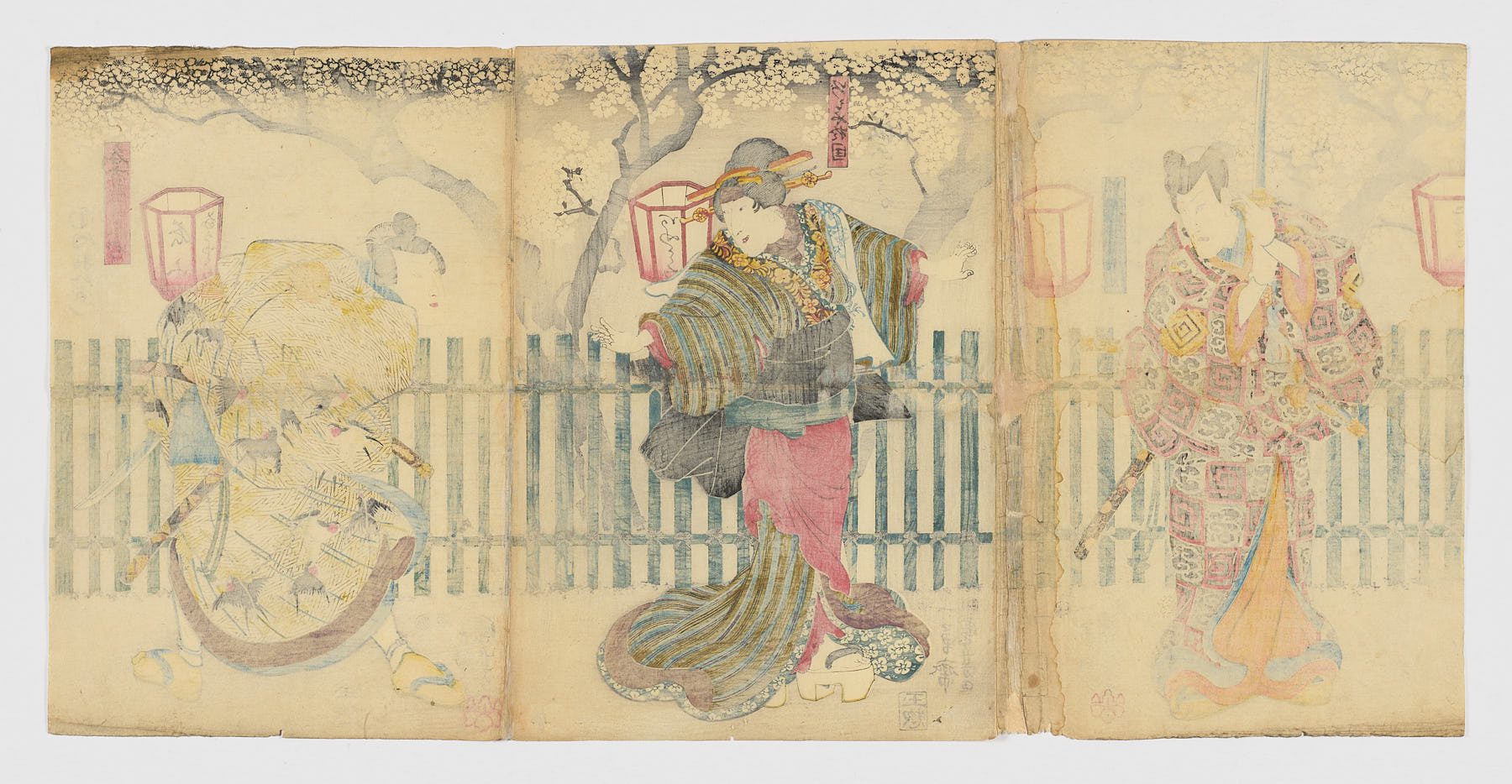 Fubuki Tomoeemon, Nagoya San-saku, Izumi y su tierra, Utagawa Kuniyoshi (1798-1861)