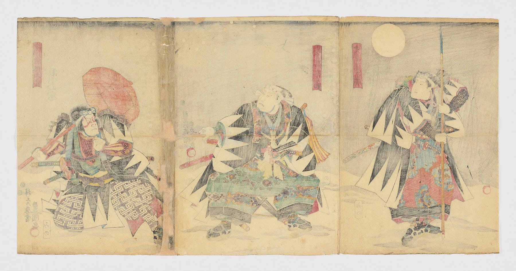 Rikiya Ōboshi, Yuranosuke Ōboshi, Teraoka Heiemon, Utagawa Kunisada (Toyokuni III)