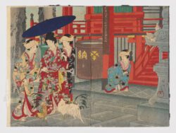 Mujeres visitando el templo Sensoji